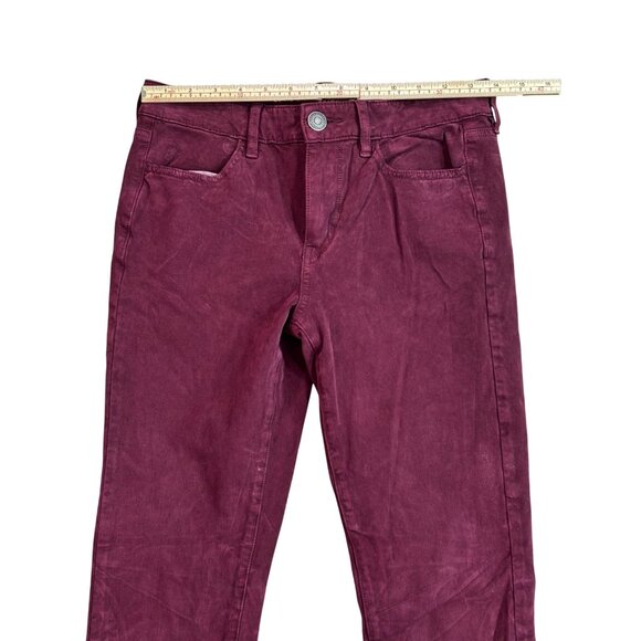 American Eagle Outfitters Womens Super Stretch Hi-Rise Jegging Size 4 Burgundy - Picture 11 of 14